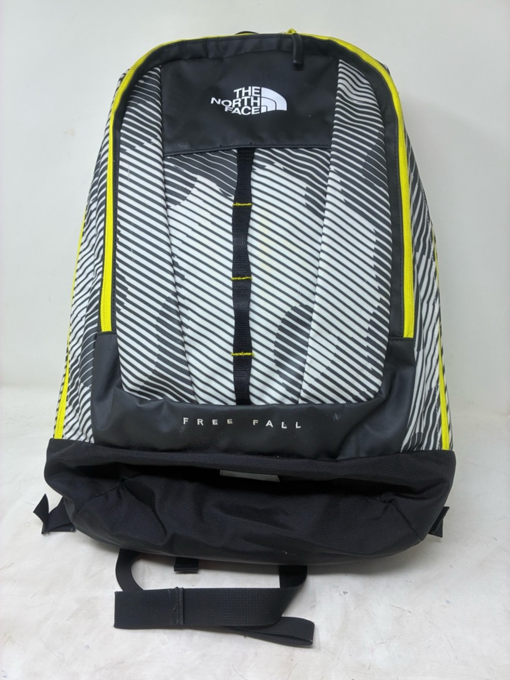 The North Face Free Fall Backpack - Black, White & Yellow Trim